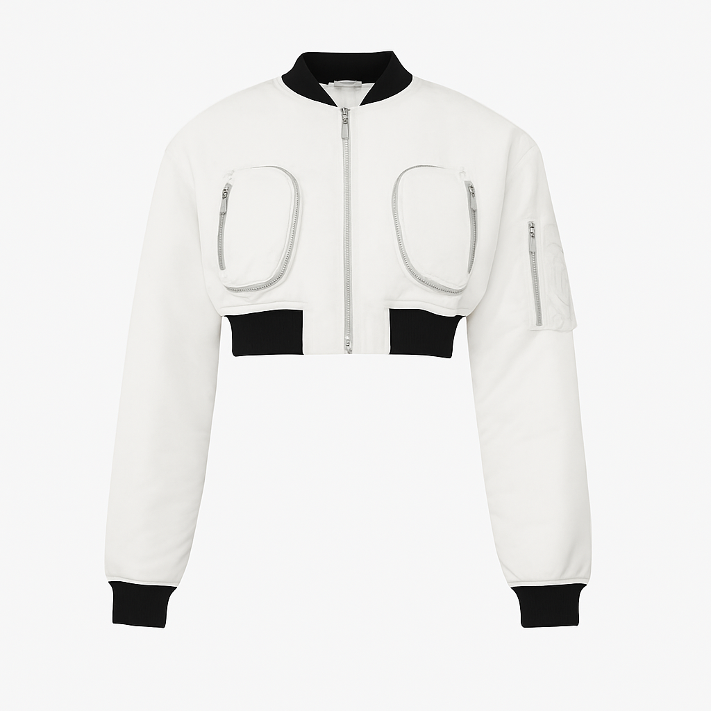 【美品】UNUSED nylon pocket jacket WHITE Louis Vuitton White Monogram Mix Leather Jacket – Savonches